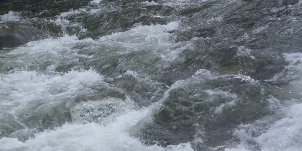 The water in this stream is very rough