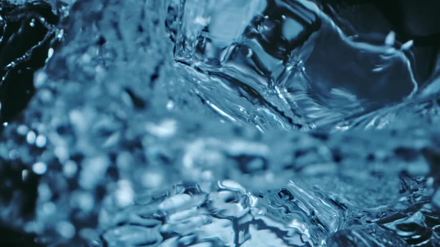 Water colliding and splashing