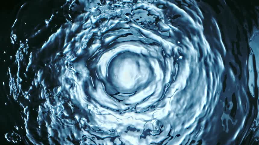 Flowing rippling water