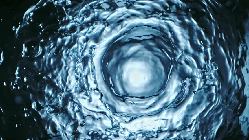 Flowing rippling clear water