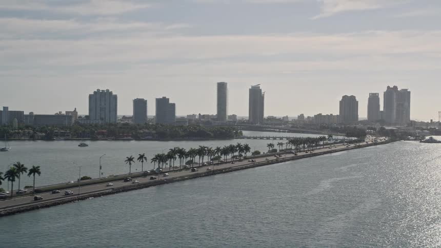 Tracking traffic on MacArthur Causeway reveals the vibrant South Beach in Miami Florida