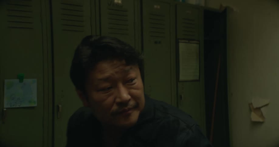 A man gets up and walks away