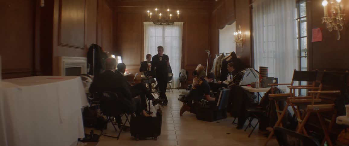 Many people sit in this dressing room with a wardrobe