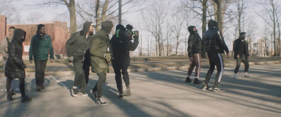 Camera crew records people dancing