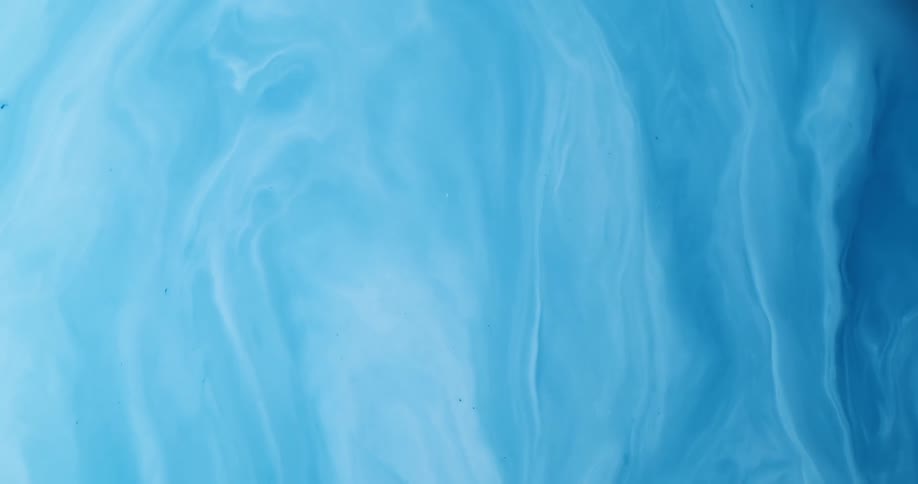 The blue liquid moves around