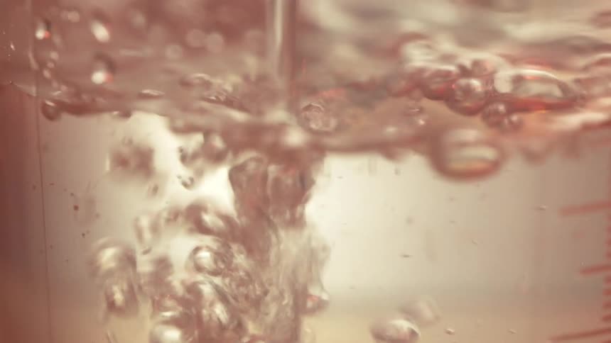 Water is pouring into the container