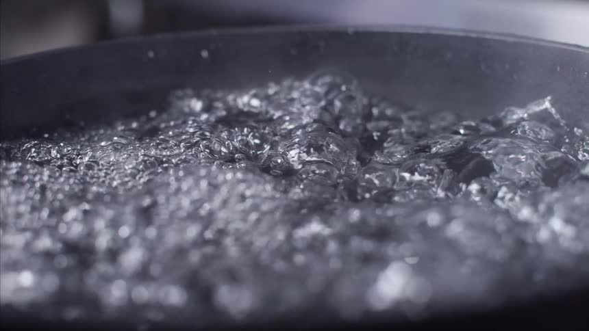 Water boiling in a pot