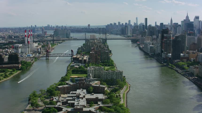A river runs through the city
