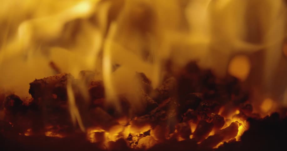 Close up of flame burning