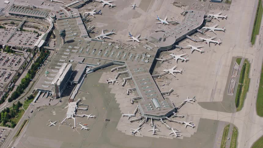Airplanes are all over the runway