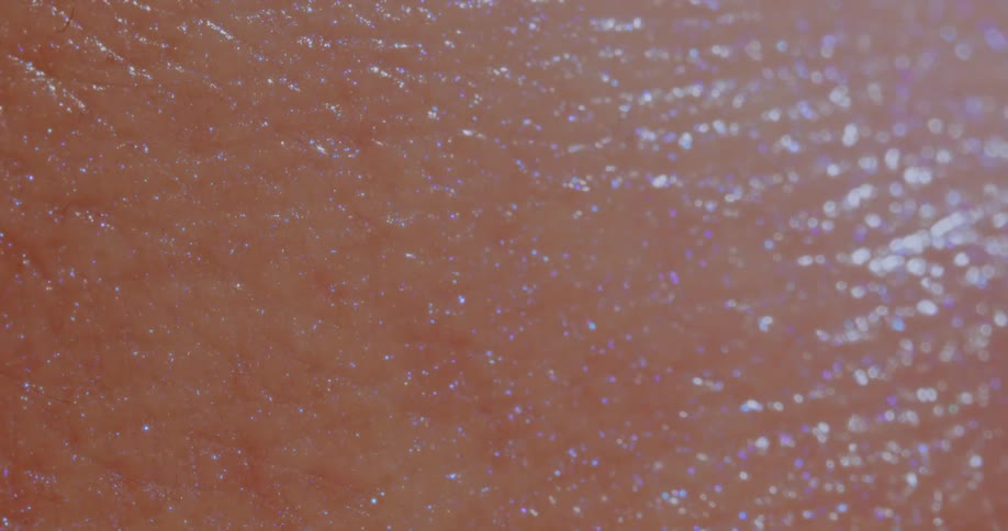 Human skin absorbing moisture