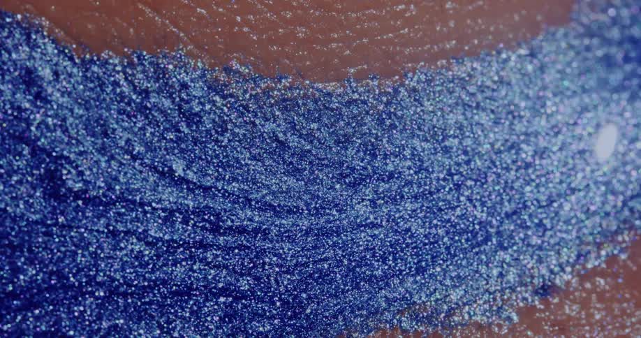 Sparkles move around the surface