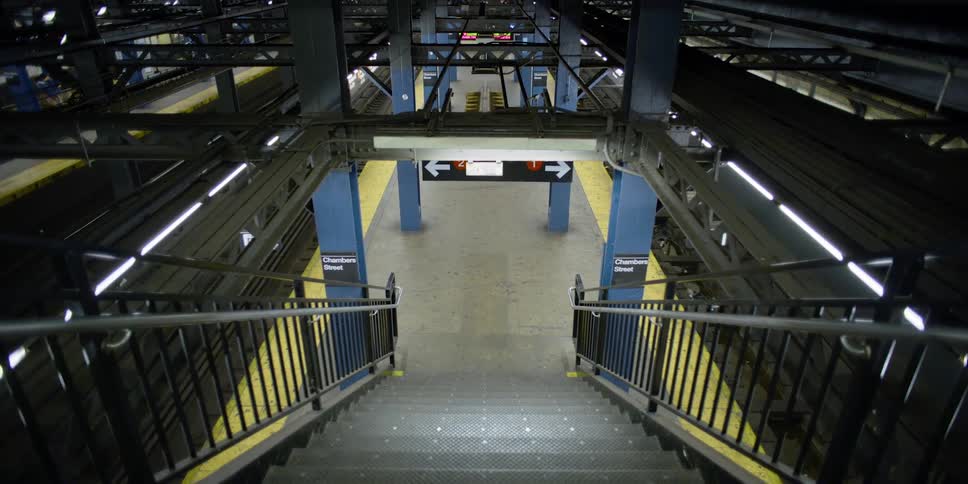 An empty train station