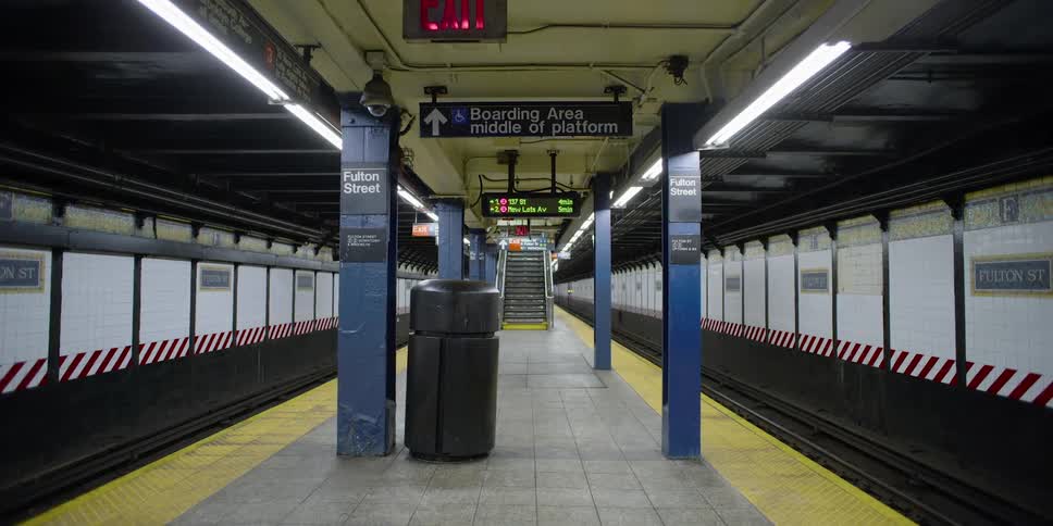 An empty subway station