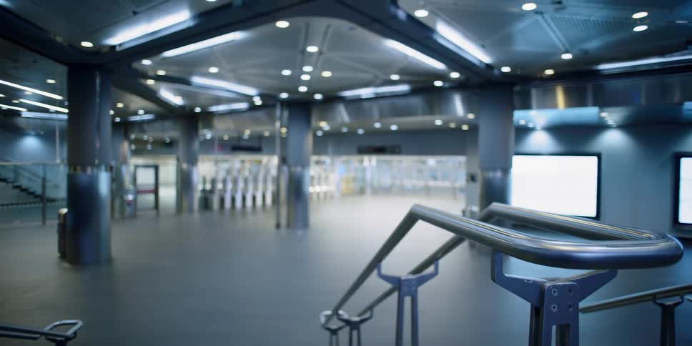 The corridor is completely empty