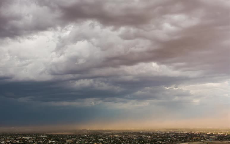 Blowing dust over Tucson