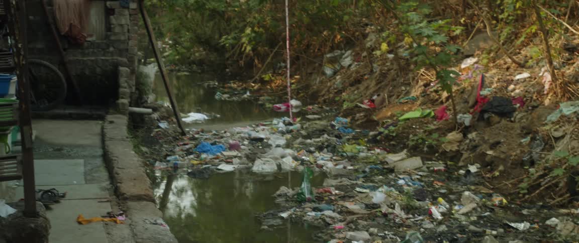 Garbage in water