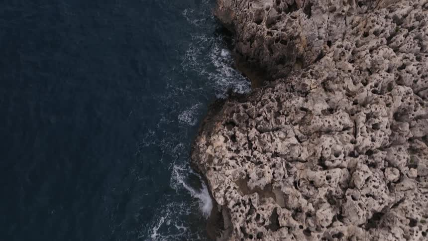 A steep coastal cliff face