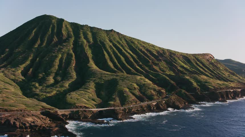 A coastal mountain range