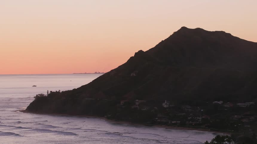 Aerial view of landscape near the ocean is displayed