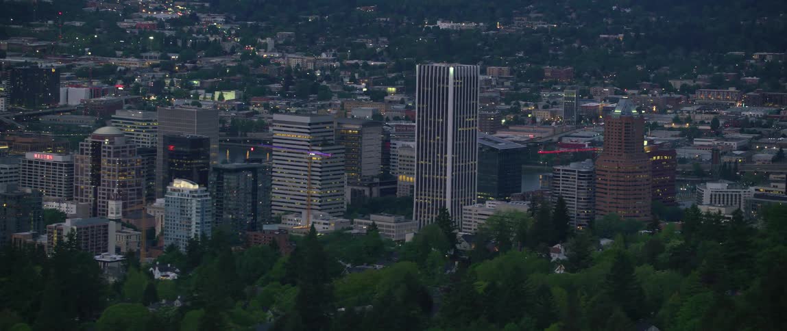 The view is of the downtown area around the day time