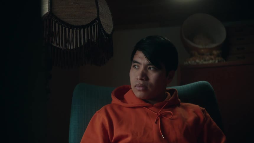 A man is sitting in the chair