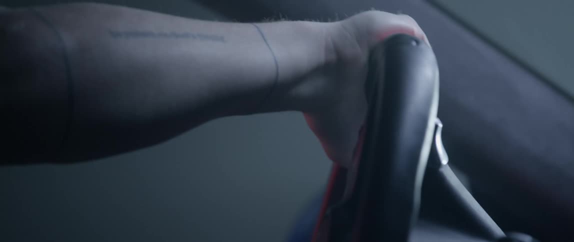 A person is driving fast