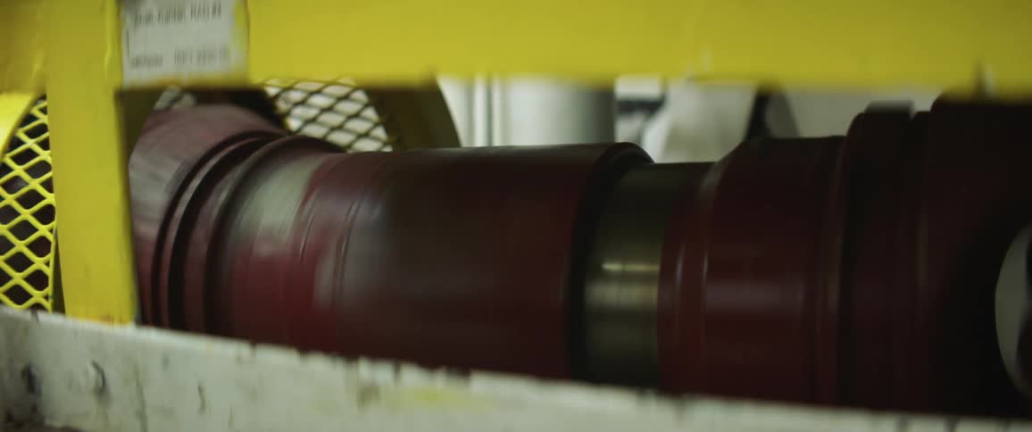 Rotating heavy machinery in a factory