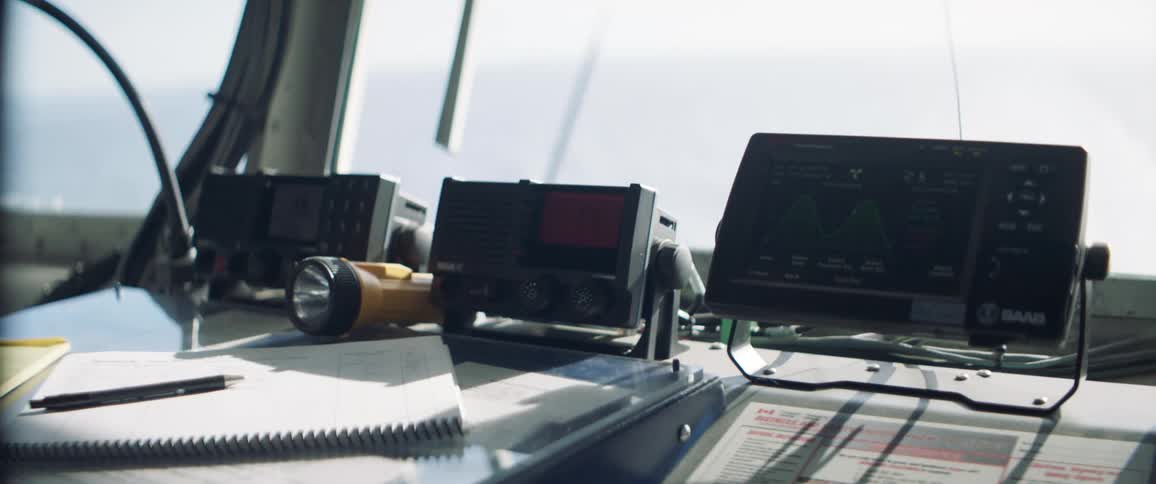 The ship deck has some monitors on it