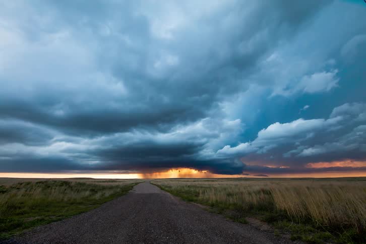 A storm forming in the sky