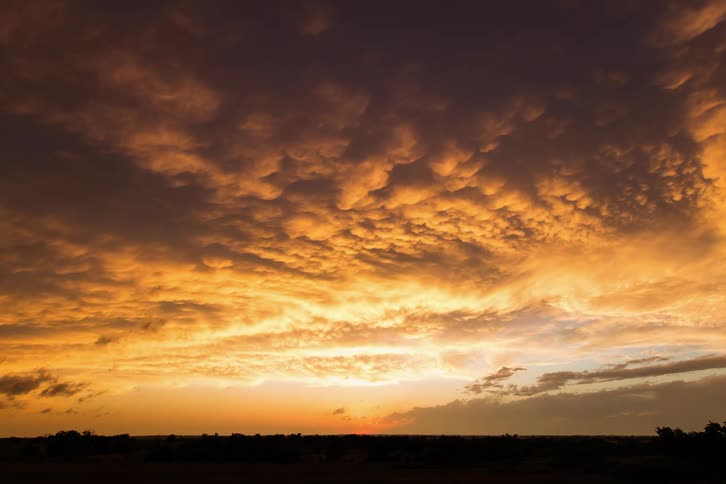 Clouds billowing in the sky