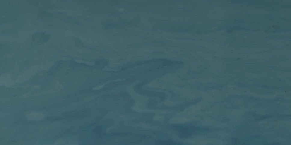 The liquid is blue with swirls all around