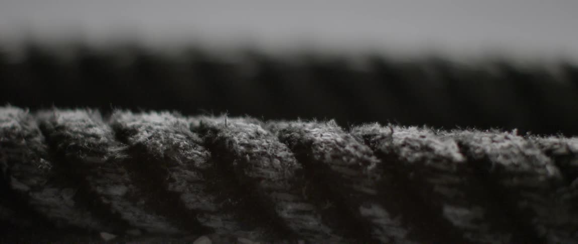 A length of rope is motionless