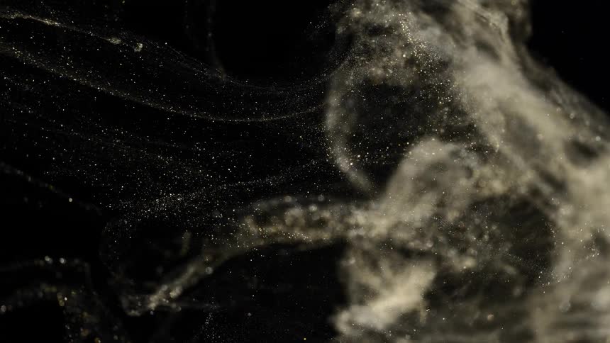 Glitter moves in a cloud