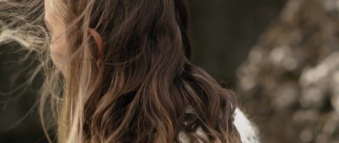 Wind blows through a woman's hair