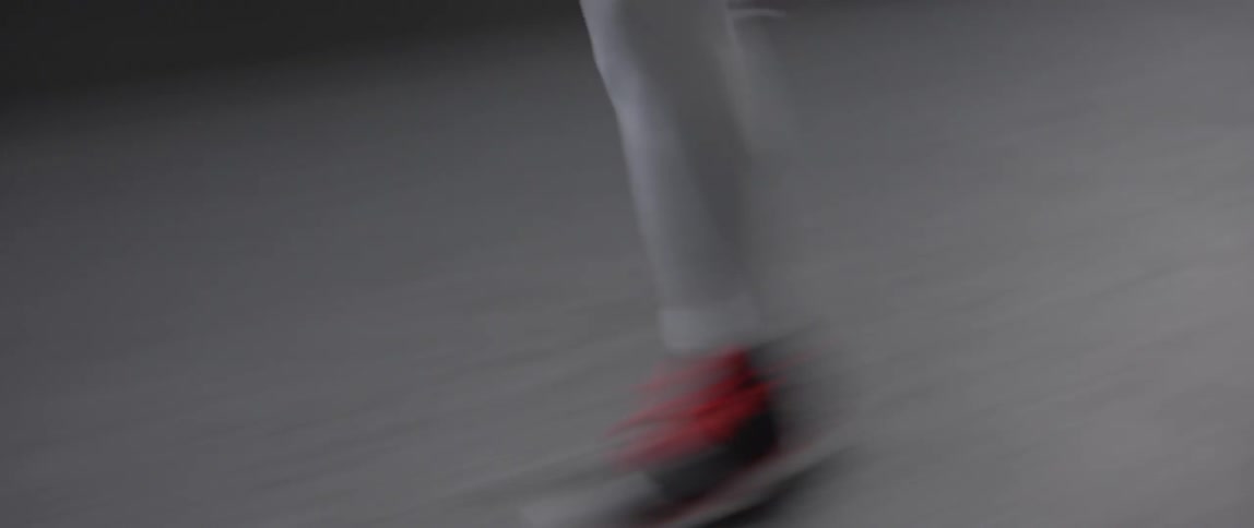 A person is running back and forth on the floor