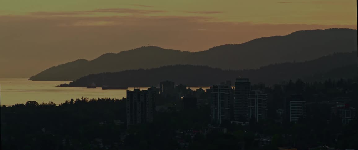 The city is on the shore