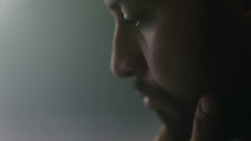 A man is thinking about something