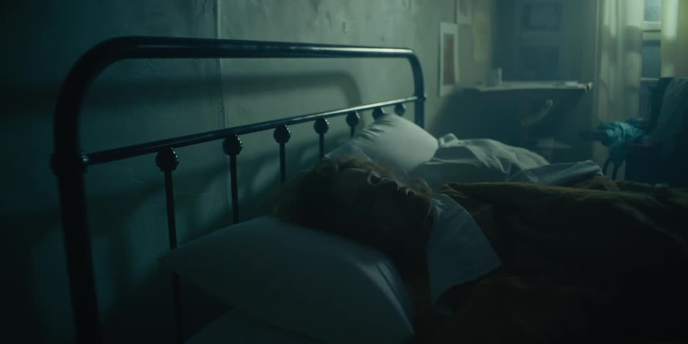 A man goes to bed