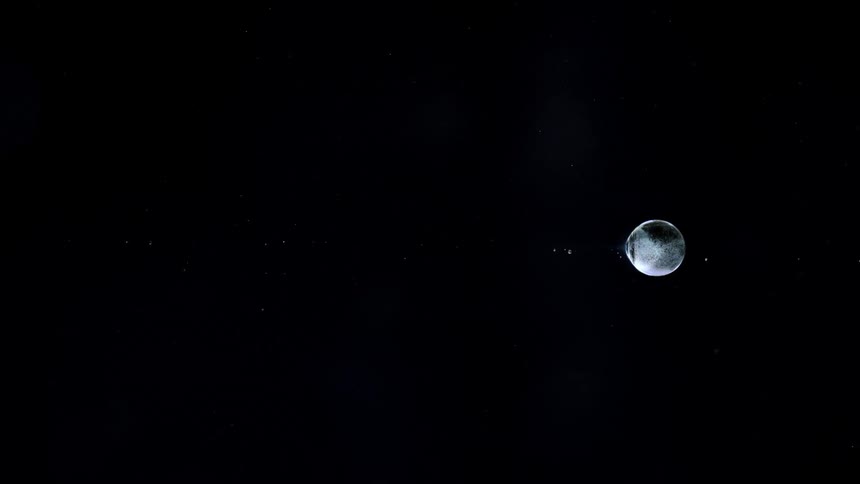 A full moon in space