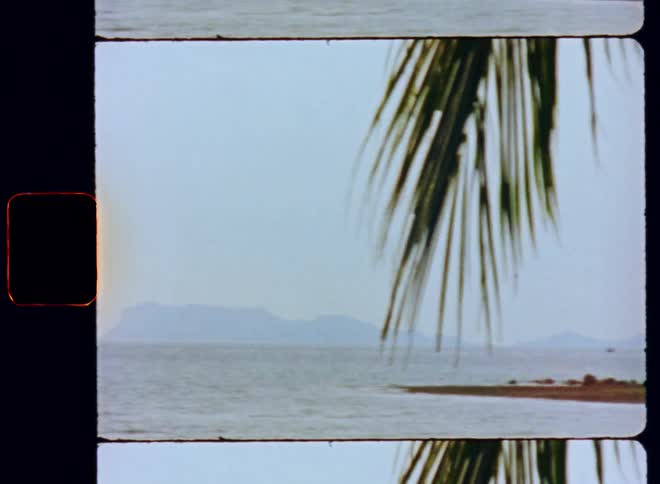The ocean touches the island shore