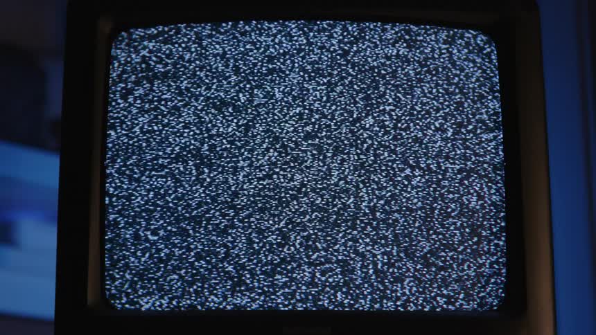 Retro television with static on the screen