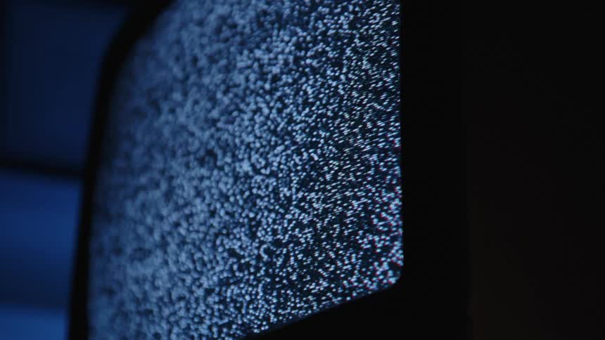 Static on a television screen