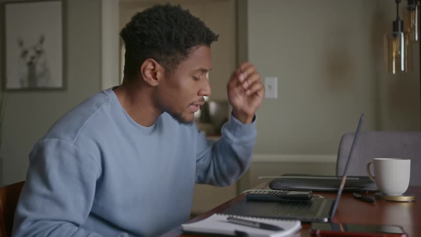 A student struggles with homework
