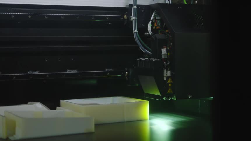 The 3d printer is working