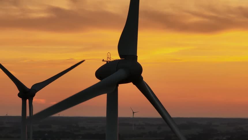 The windmills are turning