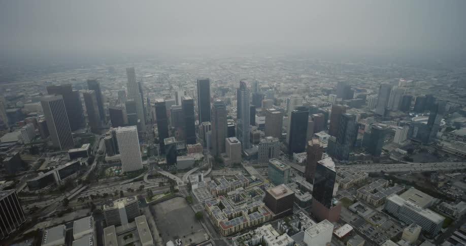 The city is full of tall buildings