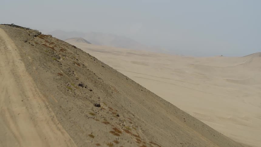 Desert dunes on a cloudy day