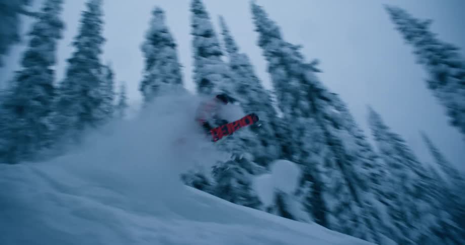 Person practicing ski maneuvers in the snow