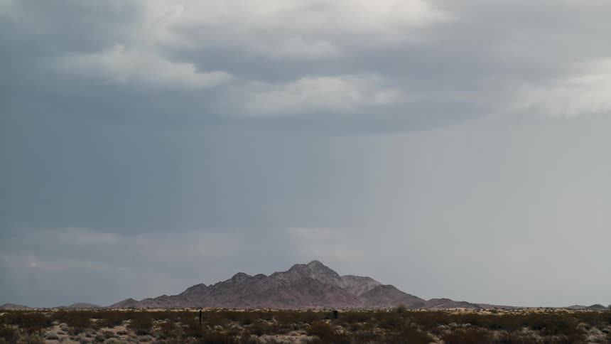 Lightning is striking the mountains